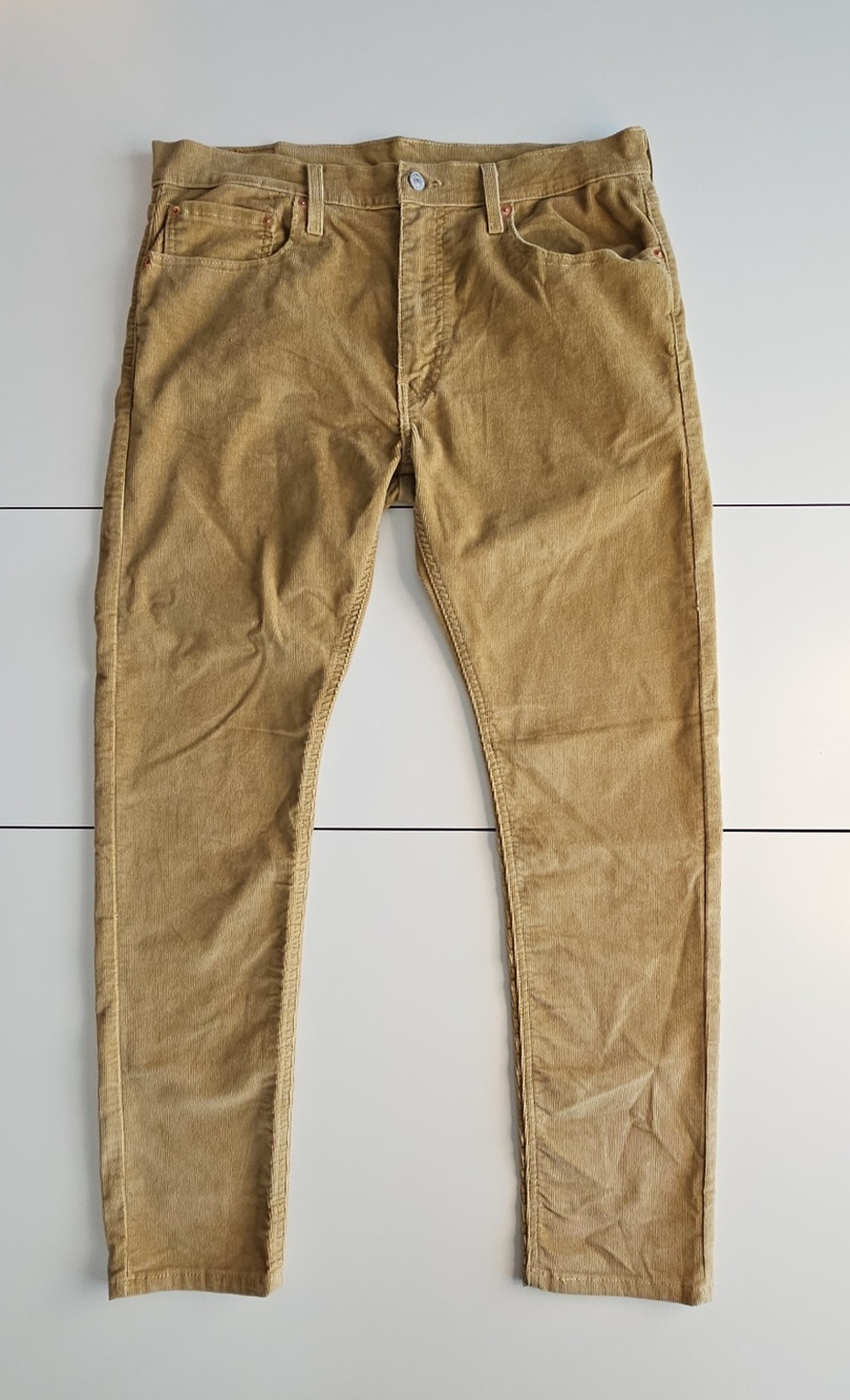 Levi's 512 Men's 36x32 Tan Corduroy Slim Taper Stretch Pants Khaki